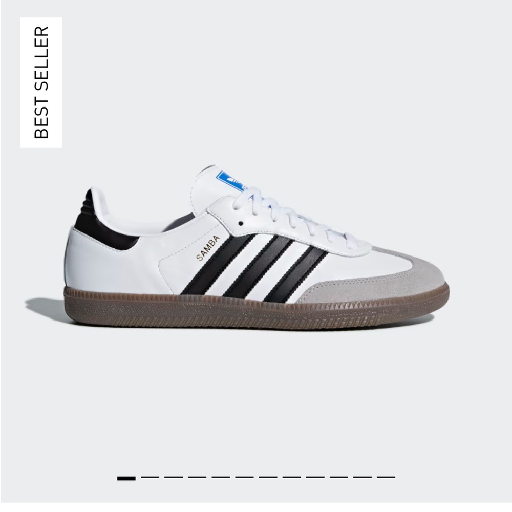 Black & White Adidas Samba W 6.5